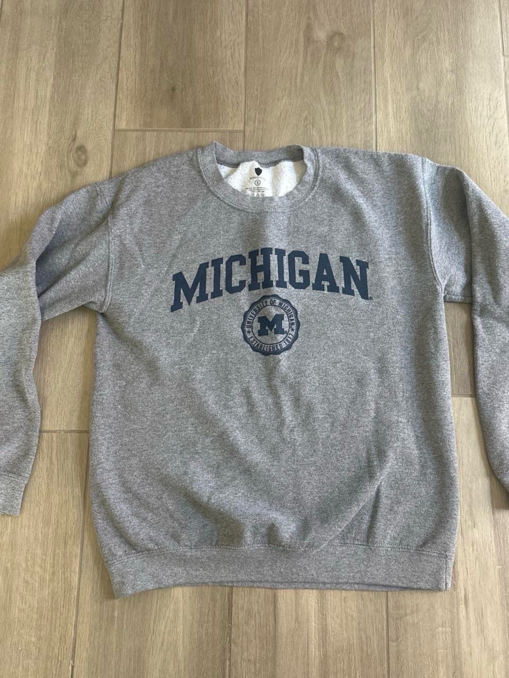 Michigan Grey Crewneck Sweatshirt